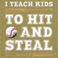I Teach Kids To Hit And Steal Funny Baseball Coach Garment-Dyed Women's Muscle Tee thumb 6