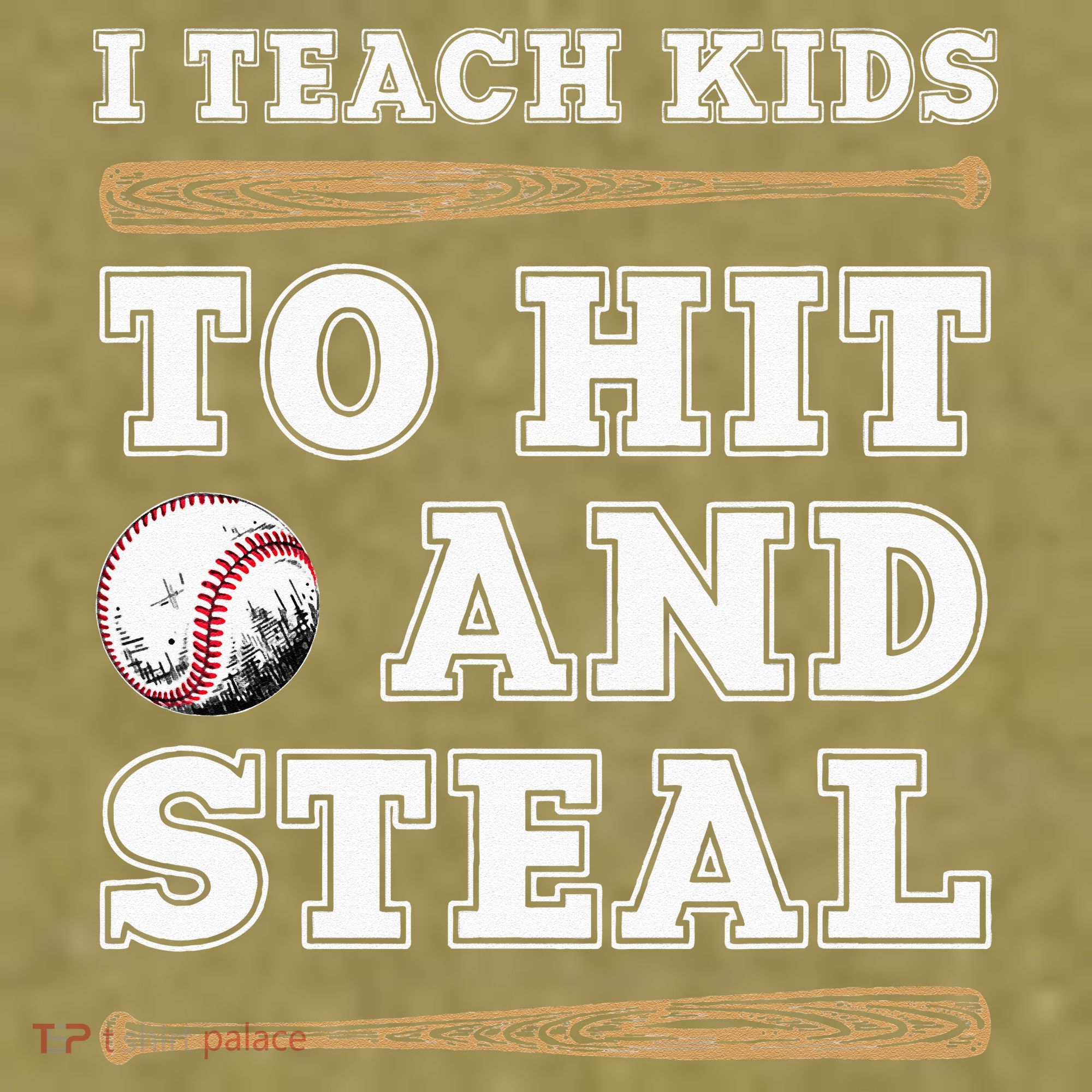 I Teach Kids To Hit And Steal Funny Baseball Coach Garment-Dyed Women's Muscle Tee