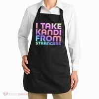 I Take Kandi From Strangers Funny Rave Edm Apron thumb 2