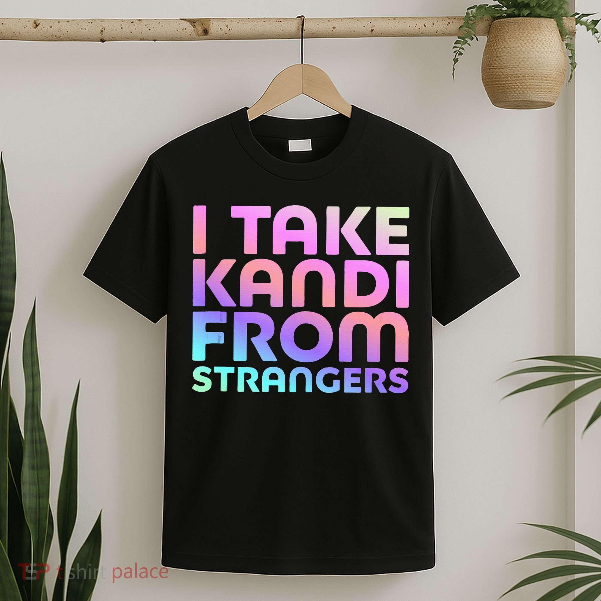 I Take Kandi From Strangers Funny Rave Edm T-Shirt