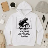 it's too late i have already turned myself into a capybara  Hoodie thumb 3