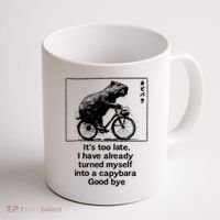 it's too late i have already turned myself into a capybara  Coffee Mug thumb 1