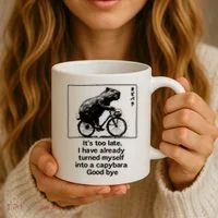 it's too late i have already turned myself into a capybara  Coffee Mug thumb 3