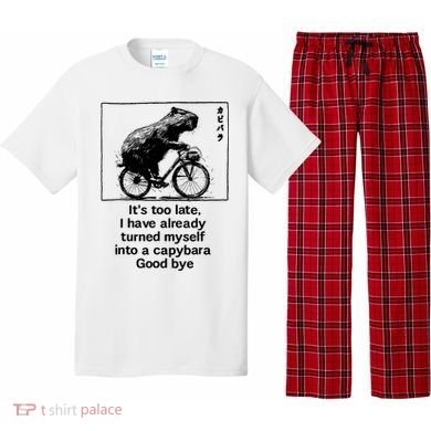 it's too late i have already turned myself into a capybara  Pajama Set