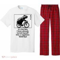it's too late i have already turned myself into a capybara  Pajama Set thumb 0