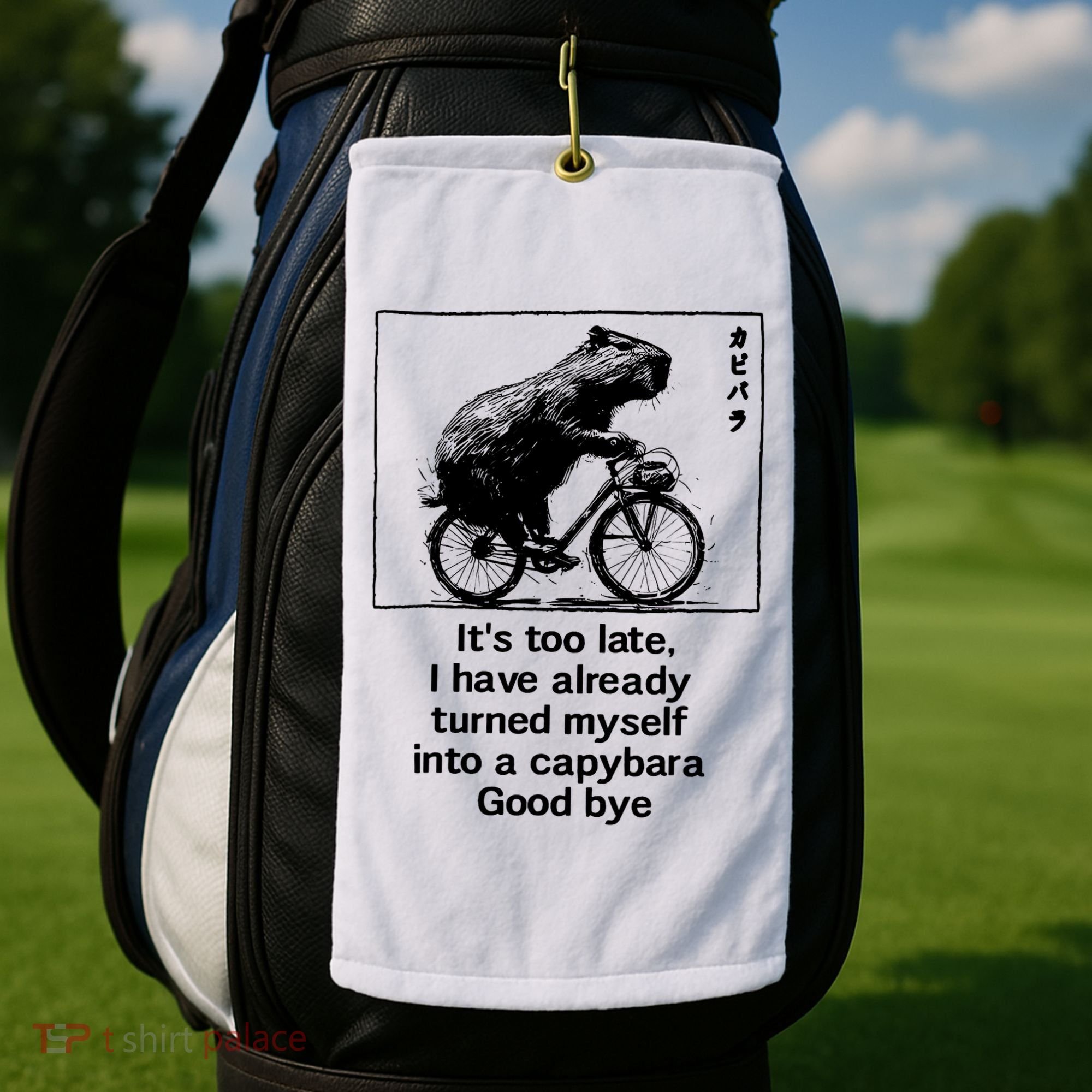 it's too late i have already turned myself into a capybara  Golf Towel