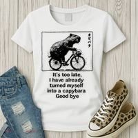 it's too late i have already turned myself into a capybara  Women's T-Shirt thumb 3