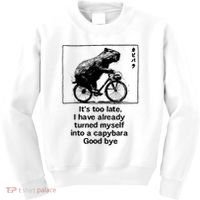 it's too late i have already turned myself into a capybara  Kids Sweatshirt thumb 0