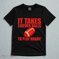 It Takes Leather Balls To Play Rugby T-Shirt thumb 5
