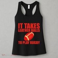 It Takes Leather Balls To Play Rugby Women's Tank Top thumb 3