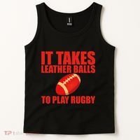 It Takes Leather Balls To Play Rugby Tank Top thumb 2