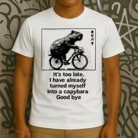 ItS Too Late I Have Already Turned Myself Into A Capybara T-Shirt thumb 3