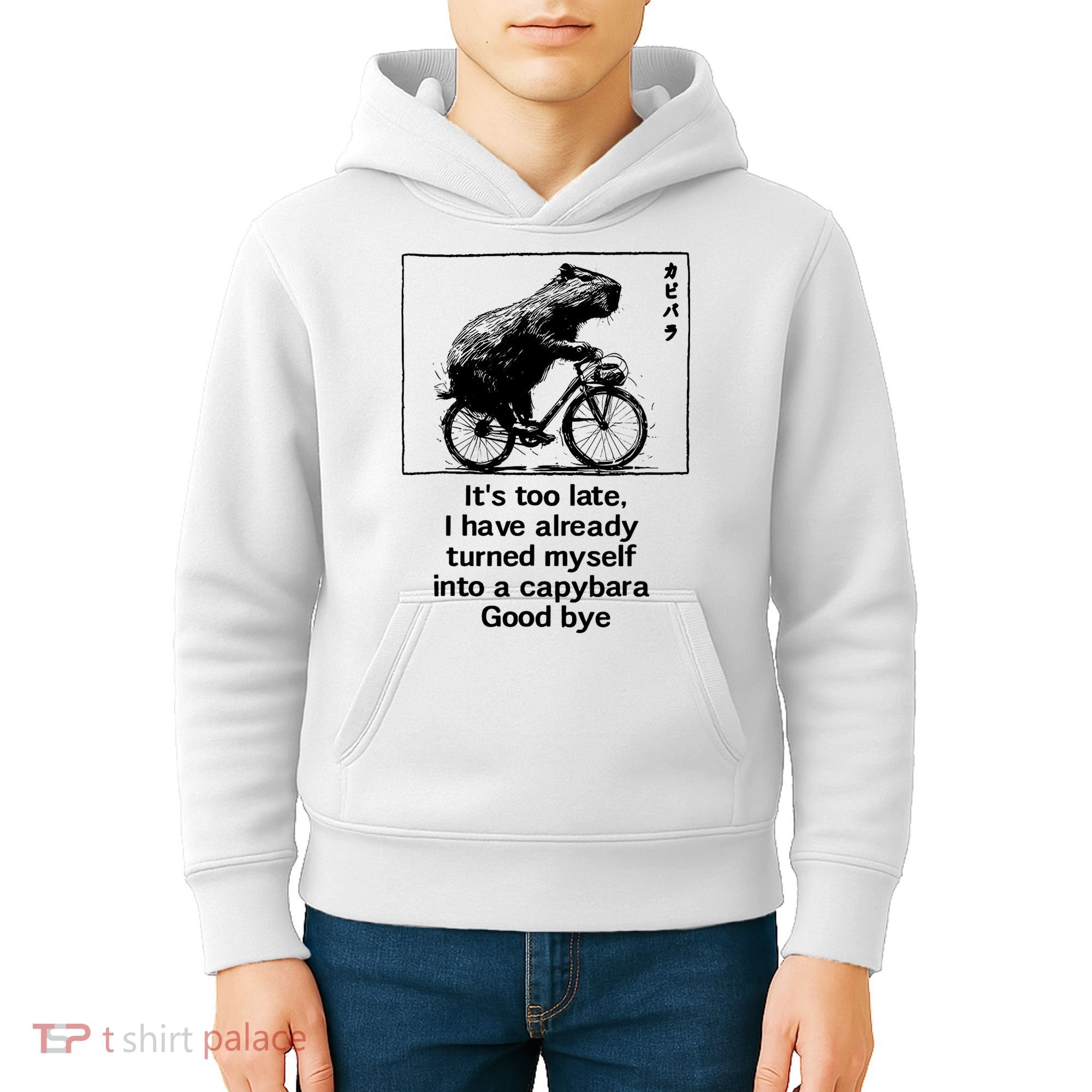 ItS Too Late I Have Already Turned Myself Into A Capybara Kids Hoodie