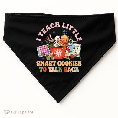I Teach Little Smart Cookies To Talk Back Speech Therapy USA-Made Doggie Bandana