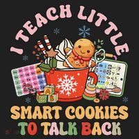 I Teach Little Smart Cookies To Talk Back Speech Therapy Beanie thumb 2