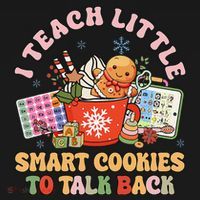 I Teach Little Smart Cookies To Talk Back Speech Therapy Women's Hoodie thumb 2