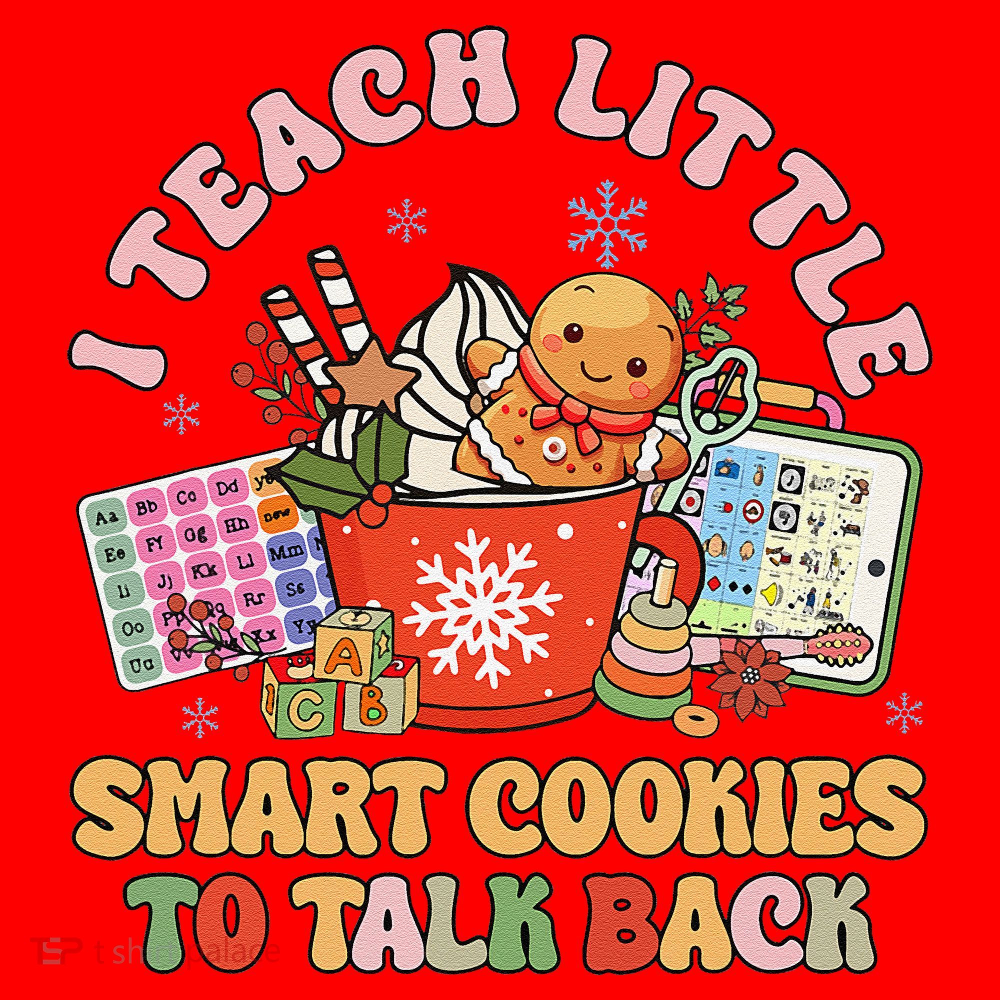 I Teach Little Smart Cookies To Talk Back Speech Therapy Santa Hat