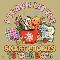 I Teach Little Smart Cookies To Talk Back Speech Therapy Button thumb 1