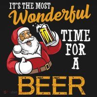 It's The Most Wonderful Time For A Beer Funny Santa Christmas Women's Hoodie thumb 2