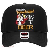 It's The Most Wonderful Time For A Beer Funny Santa Christmas Hat thumb 0