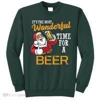 It's The Most Wonderful Time For A Beer Funny Santa Christmas Sweatshirt thumb 0