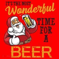 It's The Most Wonderful Time For A Beer Funny Santa Christmas Santa Hat thumb 1
