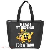 Id Trade My Brother For A Taco Funny Taco Cinco De Mayo Tote Bag thumb 0
