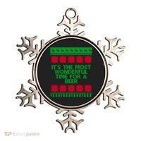 Its The Most Wonderful Time For A Beer Christmas Ornament thumb 0