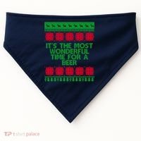 Its The Most Wonderful Time For A Beer Christmas USA-Made Doggie Bandana thumb 0