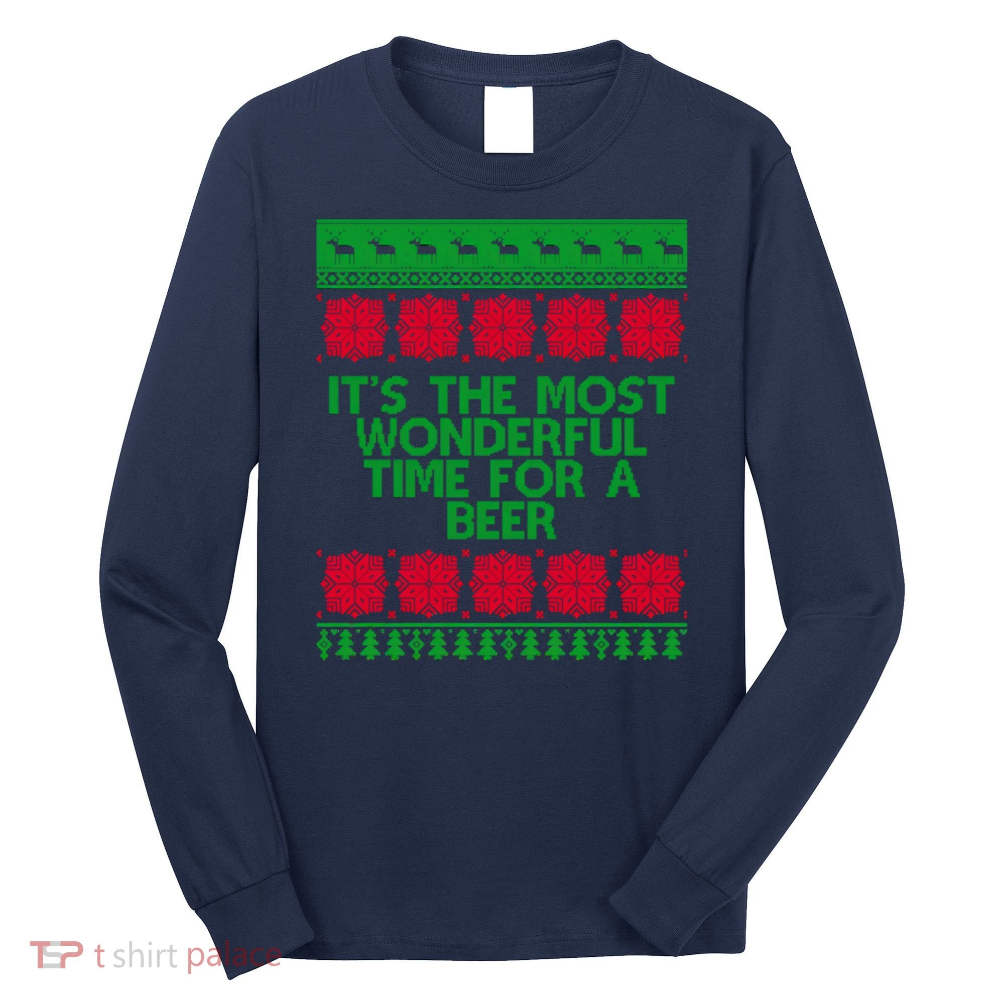 Its The Most Wonderful Time For A Beer Christmas Long Sleeve Shirt