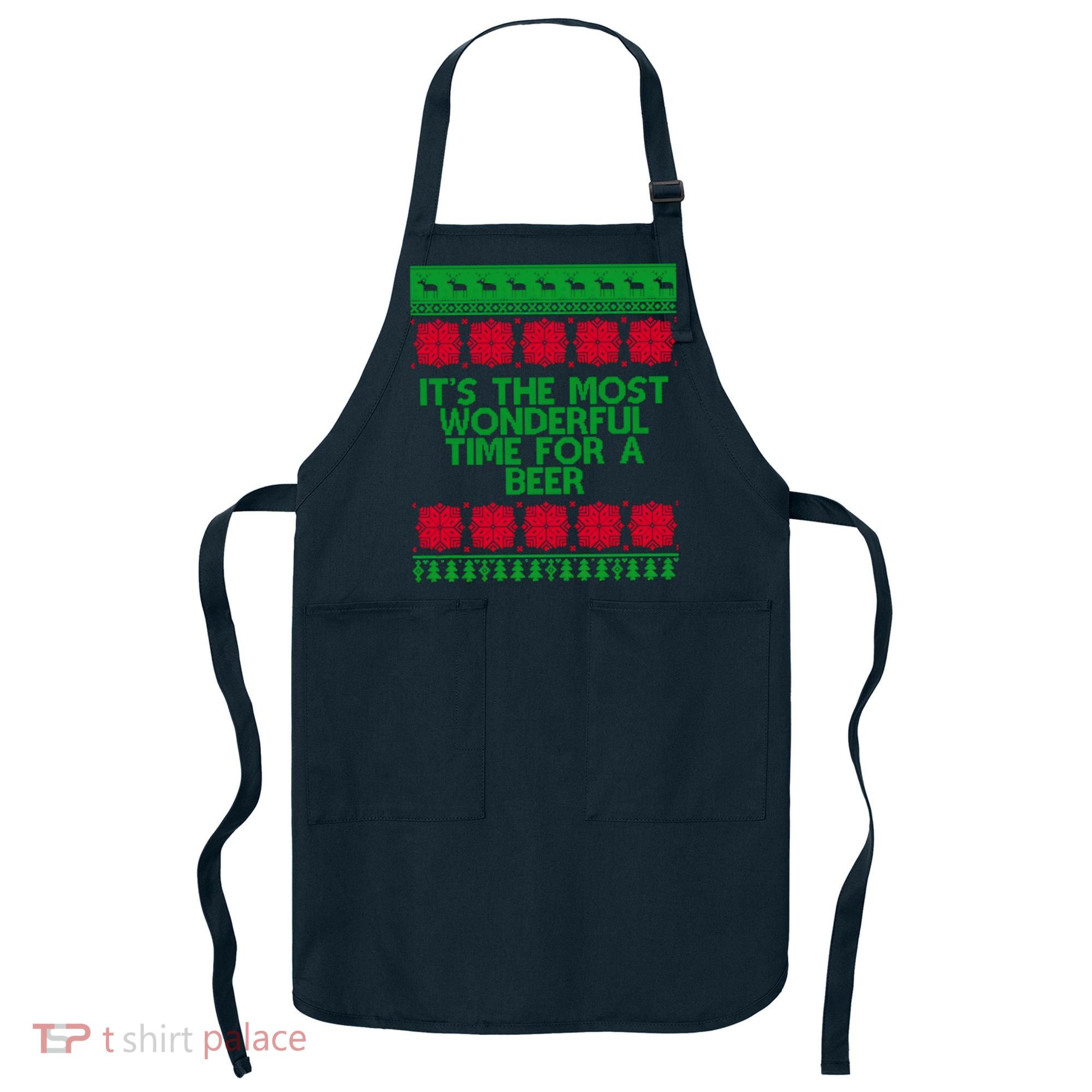 Its The Most Wonderful Time For A Beer Christmas Apron