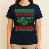 Its The Most Wonderful Time For A Beer Christmas T-Shirt thumb 4