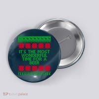 Its The Most Wonderful Time For A Beer Christmas Button thumb 0