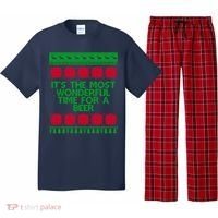Its The Most Wonderful Time For A Beer Christmas Pajama Set thumb 0