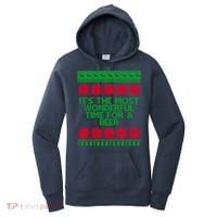 Its The Most Wonderful Time For A Beer Christmas Women's Hoodie thumb 0