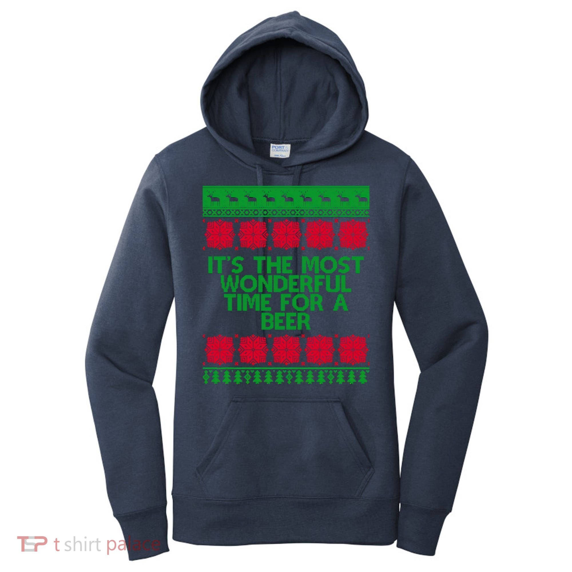 Its The Most Wonderful Time For A Beer Christmas Women's Hoodie