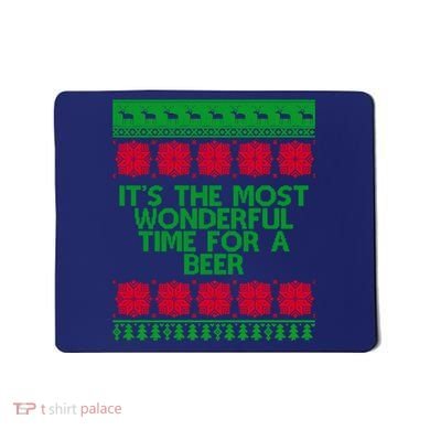 Its The Most Wonderful Time For A Beer Christmas Mousepad