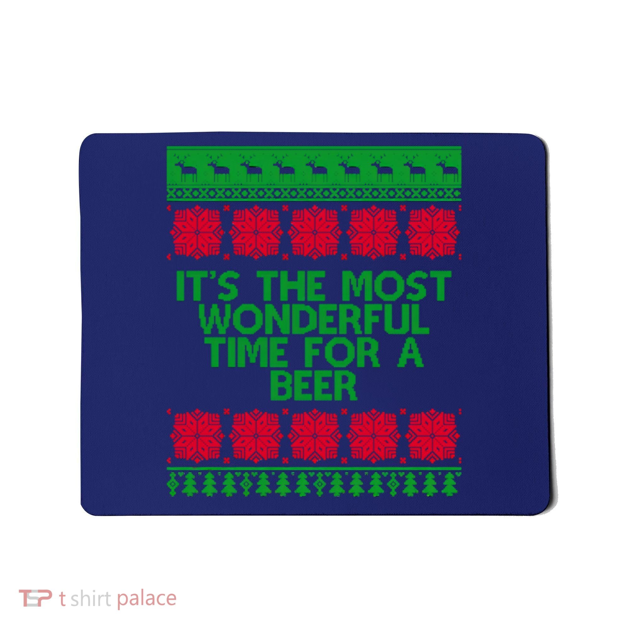 Its The Most Wonderful Time For A Beer Christmas Mousepad