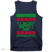 Its The Most Wonderful Time For A Beer Christmas Tank Top thumb 0