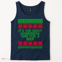 Its The Most Wonderful Time For A Beer Christmas Tank Top thumb 2