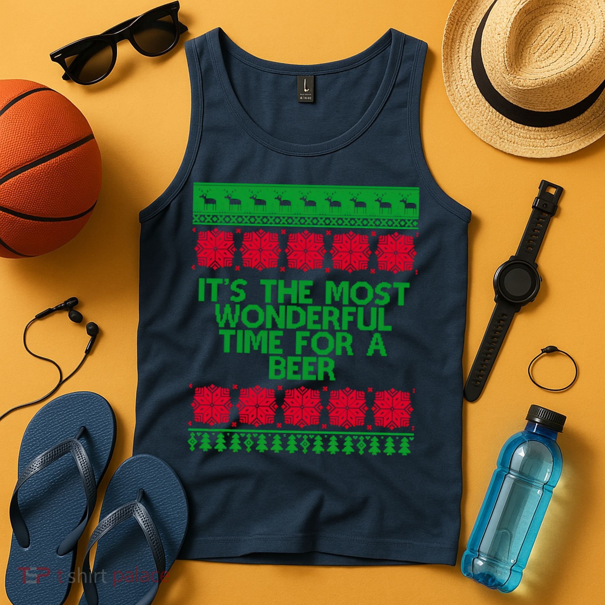Its The Most Wonderful Time For A Beer Christmas Tank Top