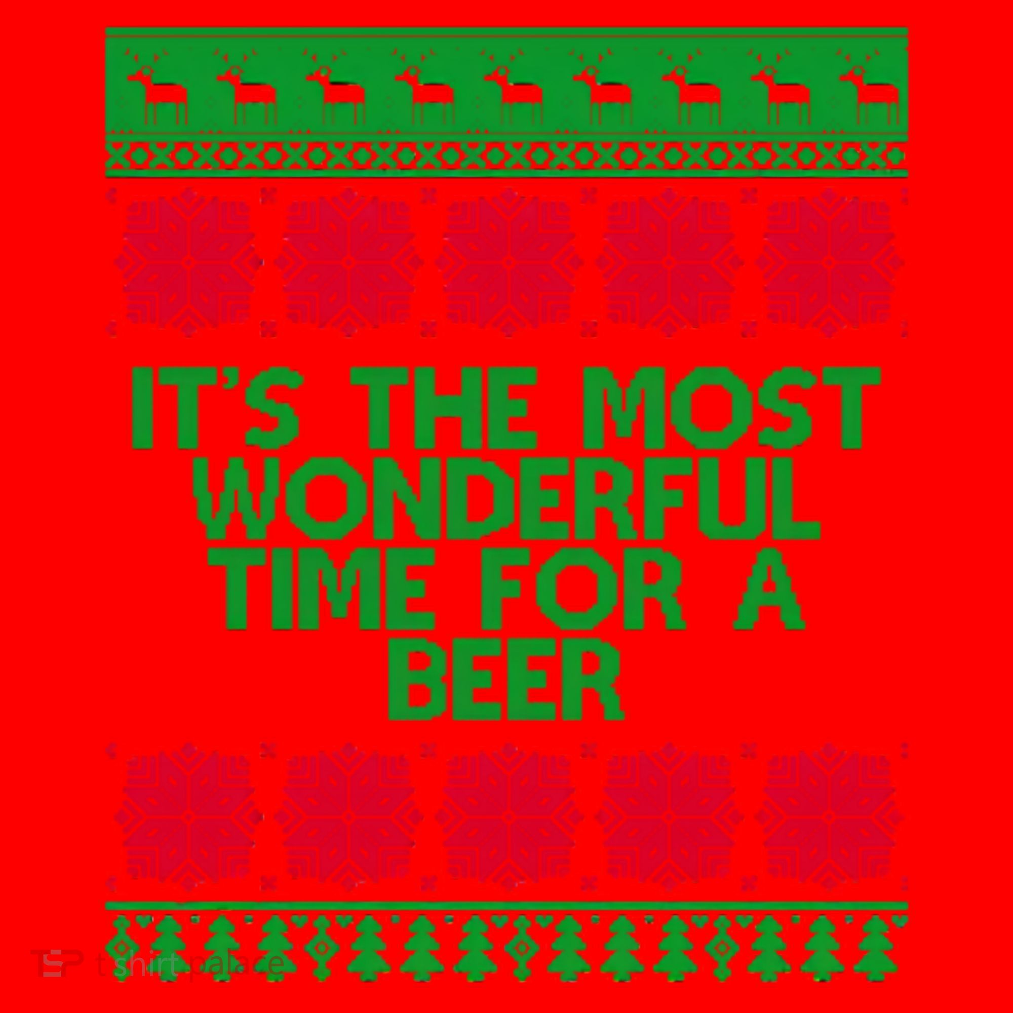 Its The Most Wonderful Time For A Beer Christmas Santa Hat