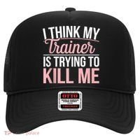 I Think My Trainer Is Trying To Kill Me Funny Gym Hat thumb 0