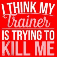 I Think My Trainer Is Trying To Kill Me Funny Gym Santa Hat thumb 1