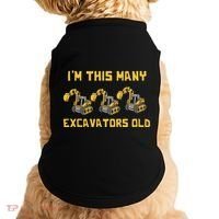 Im This Many Excavators Old 3rd Birthday Doggie Tank thumb 0