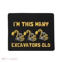 Im This Many Excavators Old 3rd Birthday Mousepad thumb 0