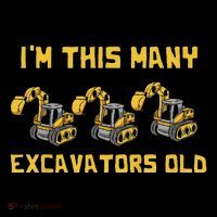 Im This Many Excavators Old 3rd Birthday Mousepad thumb 1