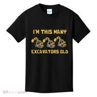 Im This Many Excavators Old 3rd Birthday Kids T-Shirt thumb 0