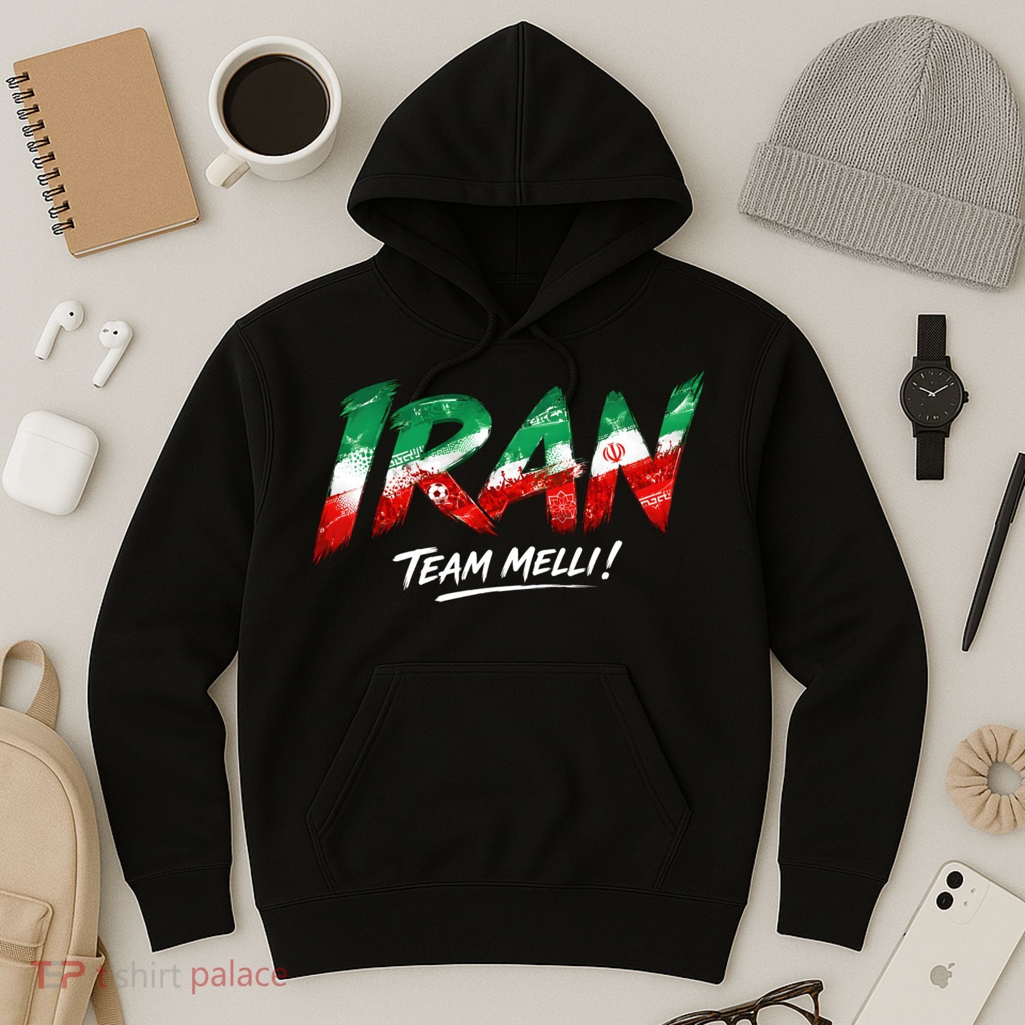 Iran Team Melli Soccer Fan Apparel Hoodie