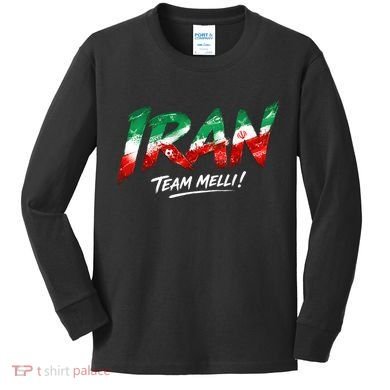 Iran Team Melli Soccer Fan Apparel Kids Long Sleeve Shirt